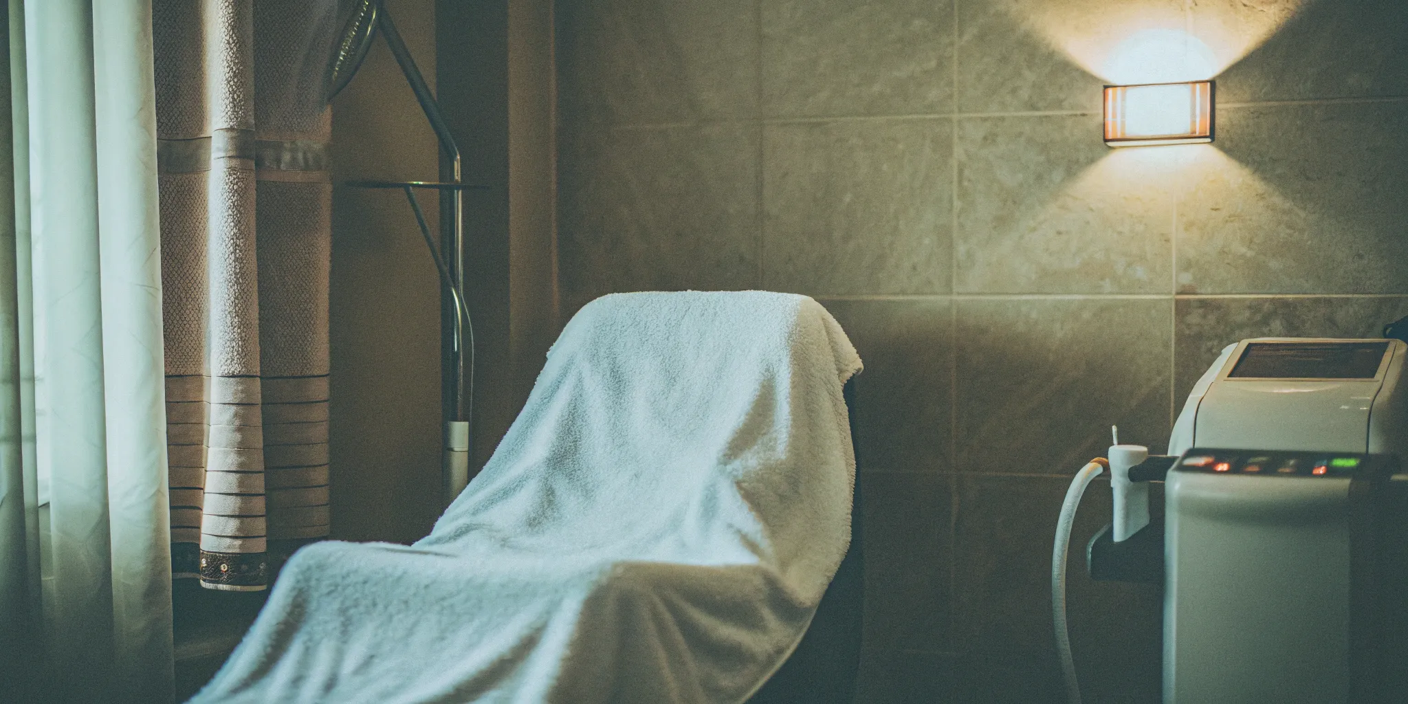 Clear and Brilliant laser in a treatment room for improving skin texture and tone.