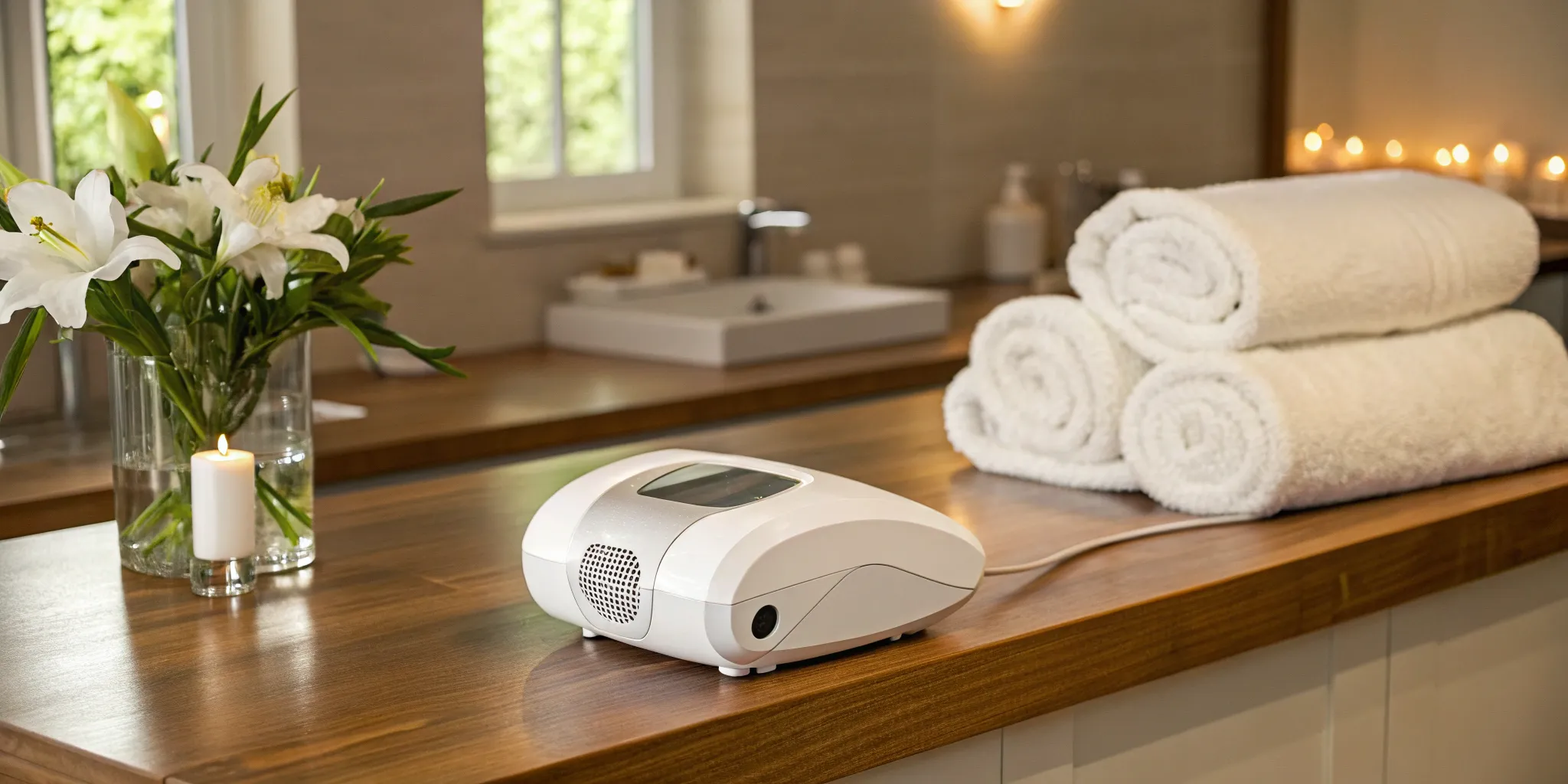 Professional laser hair removal machine in a spa, a factor in the overall cost of treatment.